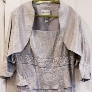 David Bridals size 16W formal Gray dress with jacket